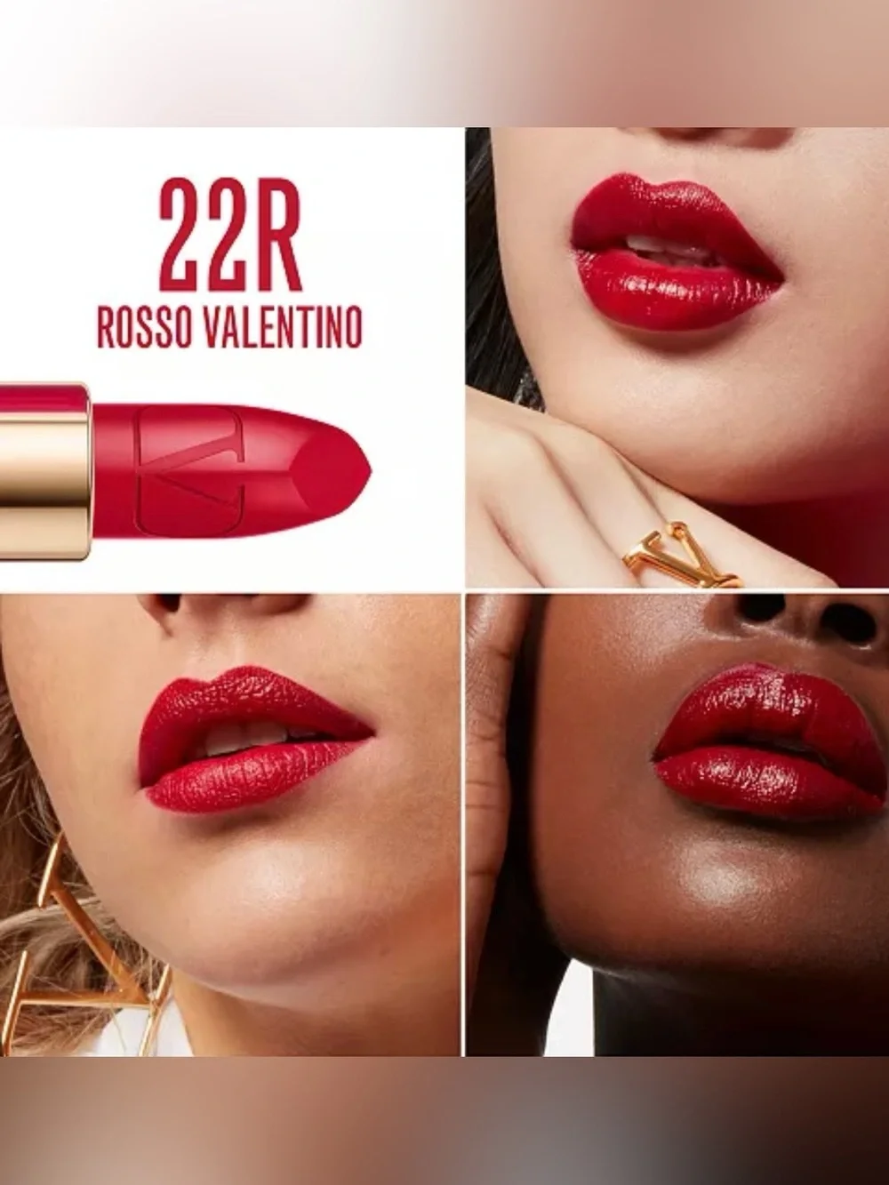 Valentino Minirosso Satin Lipstick 22R Rosso Valentino Mini size Red Color ❤️
